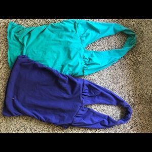 Two Victoria’s Secret deep plunge halter bra top